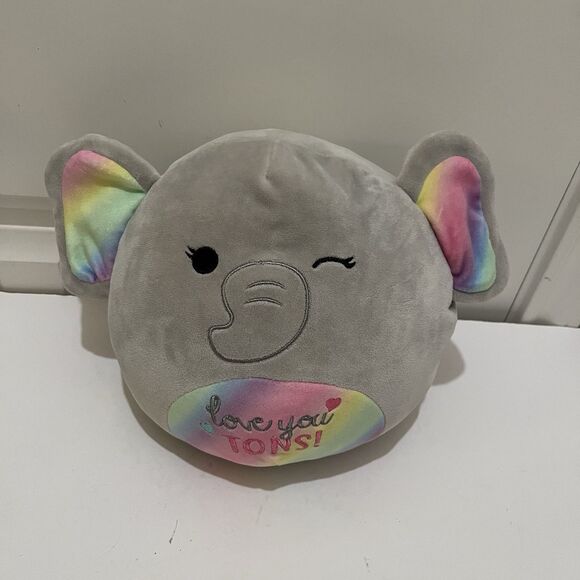 Squishmallows Mila The Elephant 8” Plush Rainbow Belly Winking Love You Tons - Picture 1 of 7
